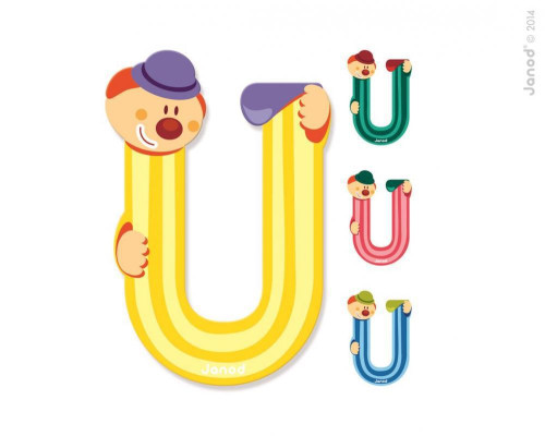 Dřevěné písmenko lepící 9 cm Janod