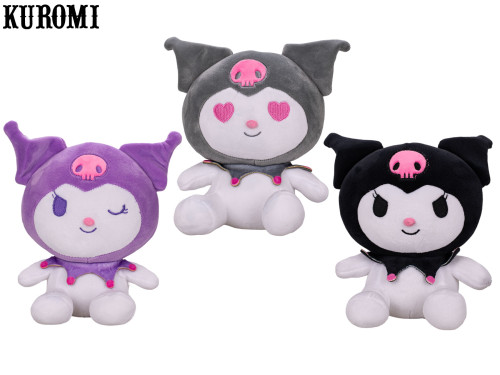 Kuromi plyšová 22 cm spandex sedící My Melody & Kuromi