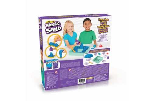 Krabice tekutého písku s podložkou modrá Kinetic Sand