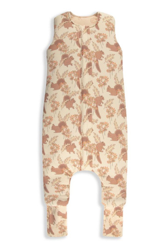 Celoroční spací pytel s nohavicemi Vintage Animals Sleepee Almond/Cream