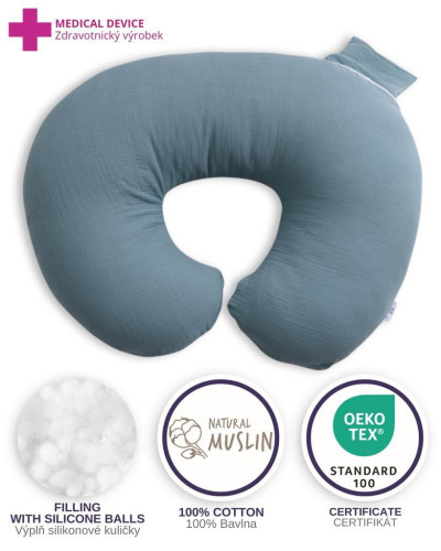 Mušelínový polohovací polštář MiniRelax 140 cm Babymatex