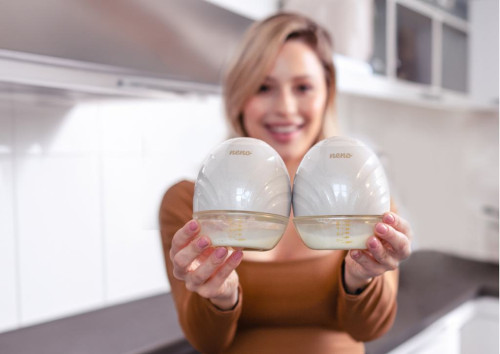 Odsávačka mateřského mléka duo elektrická handsfree Perla Twin neno