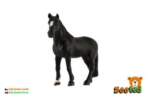 Kůň domácí vraník zooted plast 13 cm