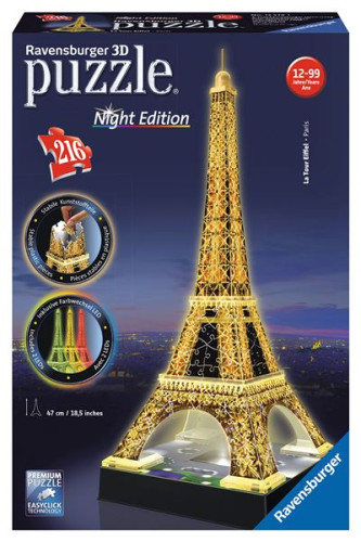 3D puzzle Ravensburger - Eiffelova věž LED