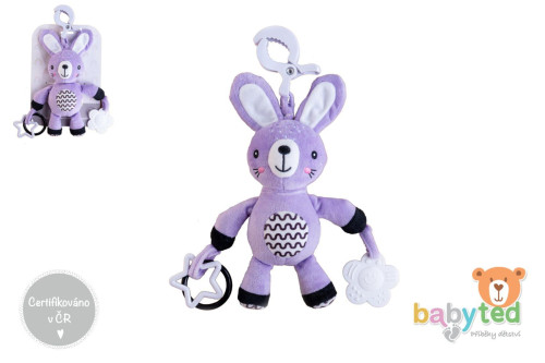 Chrastítko plyš 30 cm závěs na postýlku/kočárek 0 m+ babyted