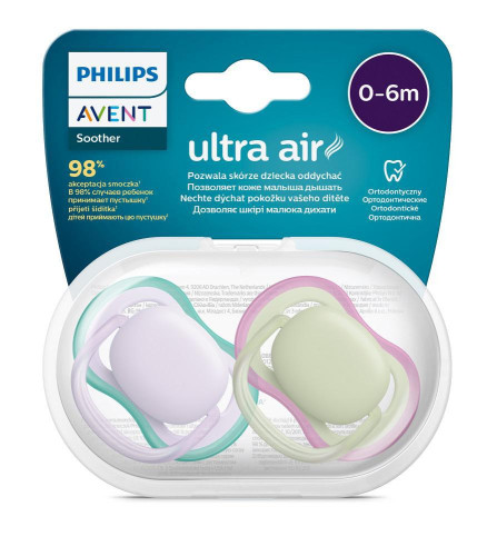 Šidítko Ultra air neutral 0-6 m 2 ks Philips Avent