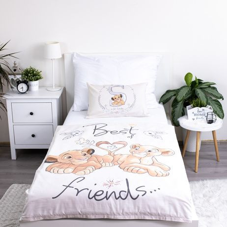 Povlečení do postýlky Lví Král "Best friends" 100 x 135, 40 x 60 cm Jerry Fabric Fabrics