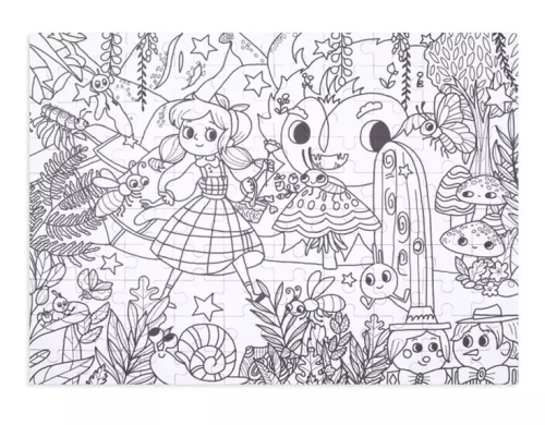 Vybarvovací puzzle Utajená zahrada 100 ks