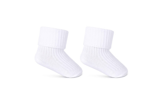 Kojenecké ponožky ohrnovací bílé Be Snazzy