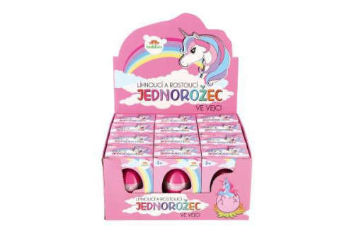 Vejce líhnoucí a rostoucí jednorožec 6 cm