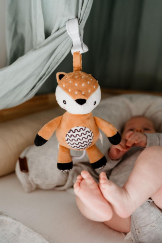 Chrastítko plyš 30 cm závěs na postýlku/kočárek 0 m+ babyted