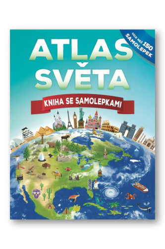 Atlas světa Kniha se samolepkami