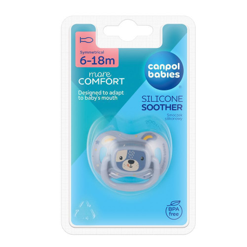 Šidítko silikonové symetrické 6-18 m Cute Animals Canpol babies