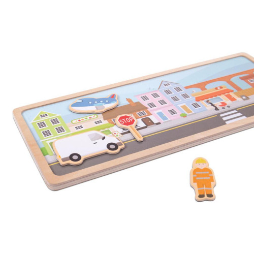 Magnetické puzzle město Bigjigs Toys