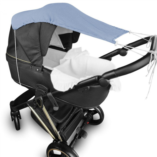 Mušelínová sluneční stříška na kočárek Nature Baby Nellys