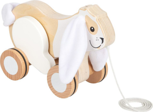 Dřevěná tahací hračka Králík se šustivými oušky small foot