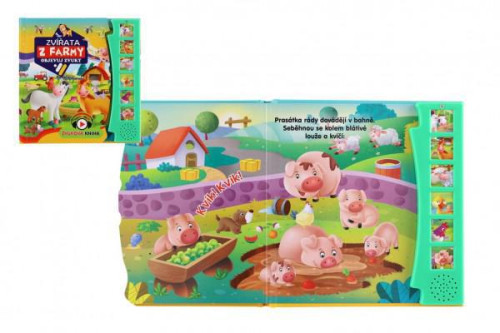 Zvuková knížka Zvířátka na farmě Objevuj zvuky CZ verze 19 x 19,5 cm