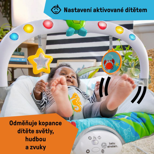 Lehátko hudební vibrační se světly Kick to It Neptune do 9 kg Baby Einstein