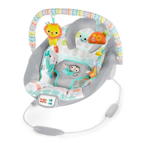 Lehátko vibrující s melodií Whimsical Wild 0 m+ do 9 kg 2019 Bright Starts
