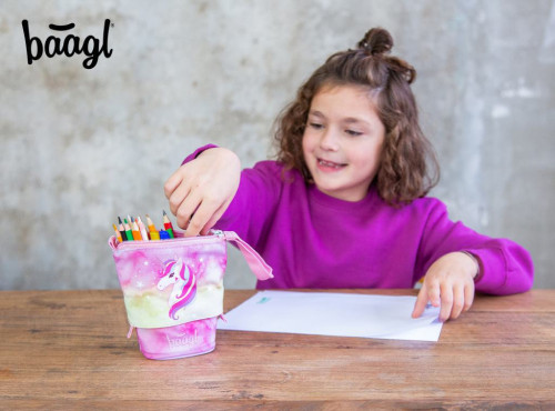 Školní penál Pastelkovník Rainbow Unicorn GRS Baagl