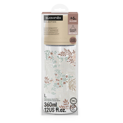 Kojenecká láhev Poetry 360 ml fyziol průtok L Suavinex
