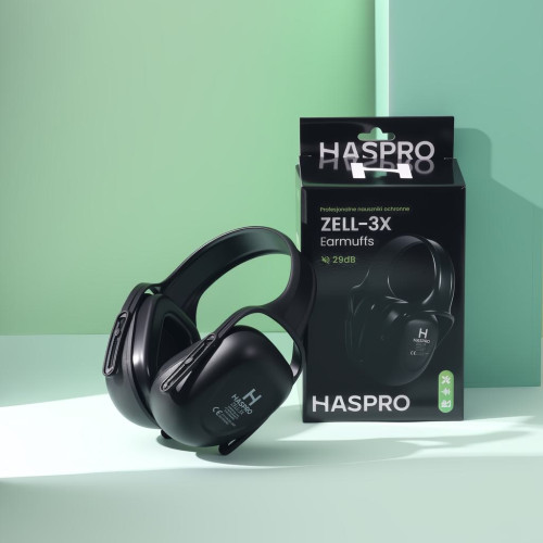 Chrániče sluchu Zell-3X, SNR 29dB černé Haspro
