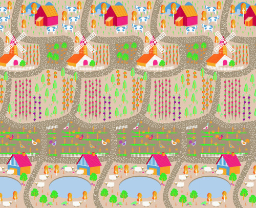 Hrací podložka PLAY MAT XXL 200x180 cm FARM-CITY Asalvo