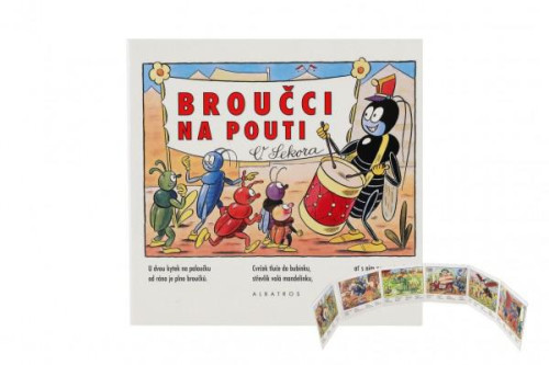 Knížka leporelo Broučci na pouti