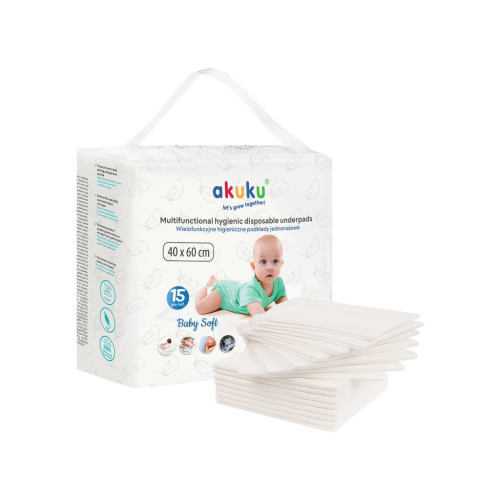 Jednorázové hygienické podložky Akuku Baby Soft 40x60 cm 15ks