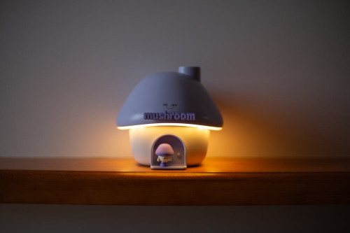Zvlhčovač vzduchu a LED lampička 2 v 1 - houbička, Mary's modrý