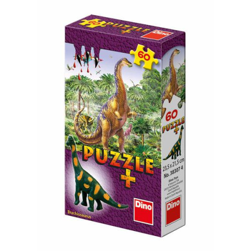 Puzzle Dinosauři 60 dílků+figurka v krabičce