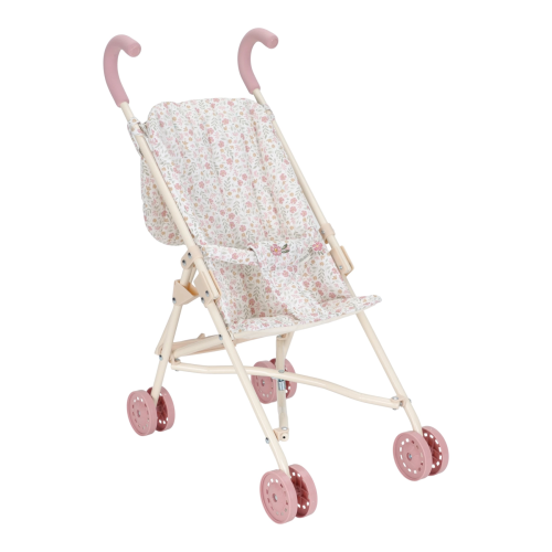 Kočárek pro panenky golfky skládací Soft Flowers Little Dutch