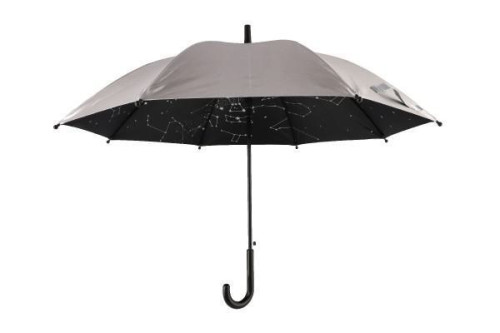 Deštník hvězdná obloha vystřelovací 70 cm kov/plast stříbrný