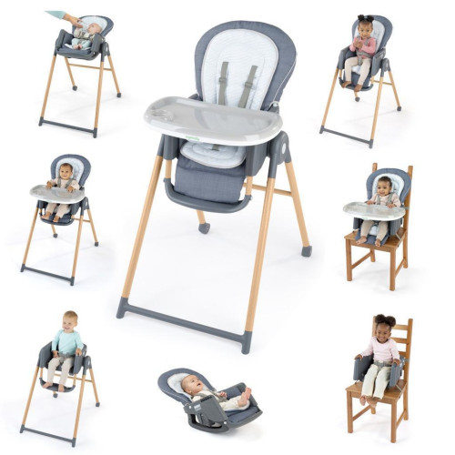 Židle jídelní Deluxe 7v1 Proper Positioner™ Chambray 0m+ do 23 kg Ingenuity