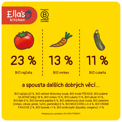 BIO Zeleninové lasagne se sýrem 130 g Ella's Kitchen