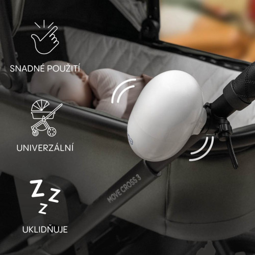Houpadlo kočárku Eggy nabíjecí, White Zopa