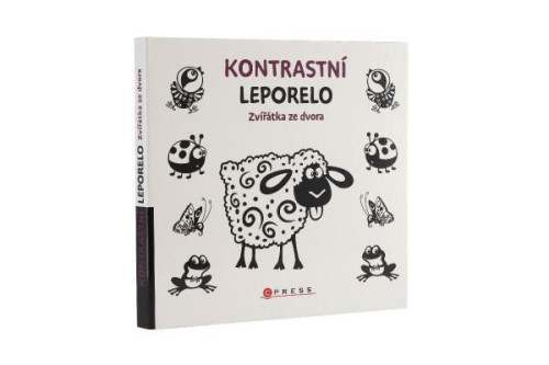 Knížka Kontrastní leporelo Zvířátka ze dvora