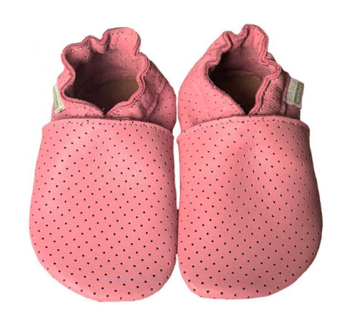 Kožené capáčky děrované Barefoot Vel. M (6-12 měs.) Hopi Hop