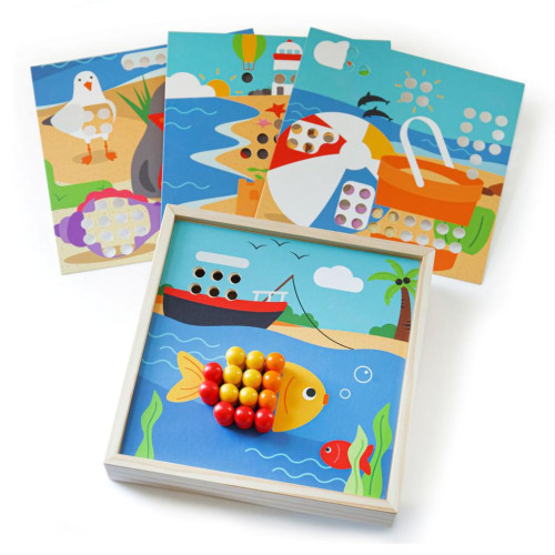Dřevěná mozaika Pláž Bigjigs Toys