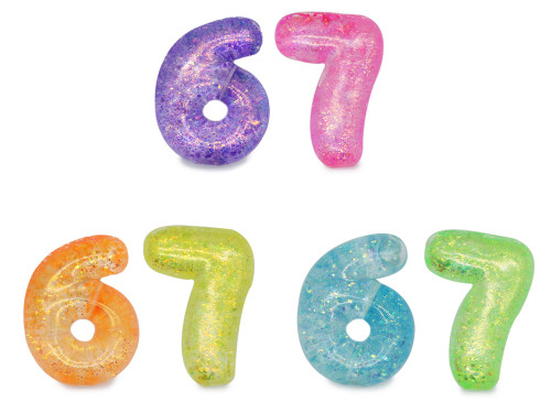 Six Seven strečová čísla sugar 10 cm 2 ks