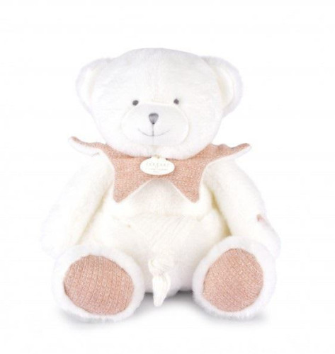 Dárková sada Plyšový medvídek s dečkou 30 cm růžový Doudou