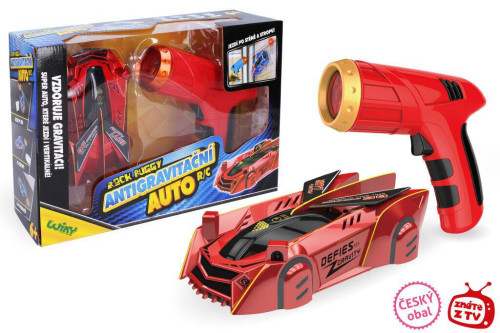 Auto antigravitační RC s laserem 15 cm Rock Buggy Český obal - červené