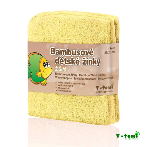 Bio koupací žínky 4 ks T-tomi
