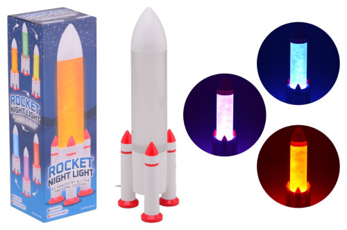 Lampička Raketa led měnící barvy Johntoy