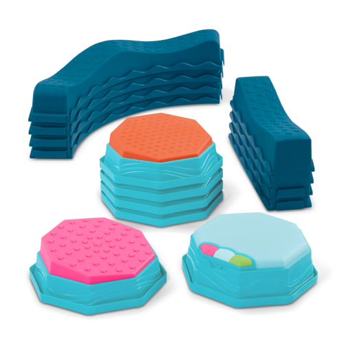 Překážková dráha se stupínky hudební Balance & Groove B-Toys