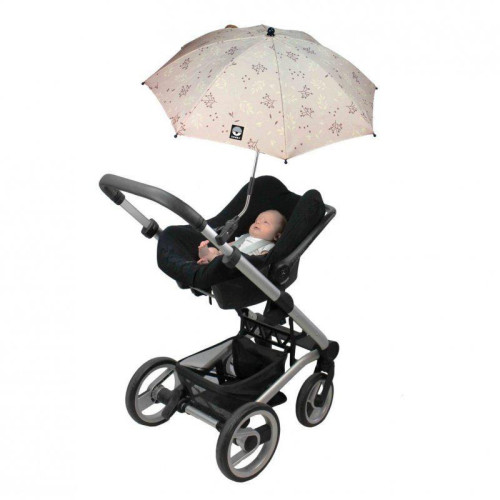Slunečník na kočárek Romantic Leaves Beige