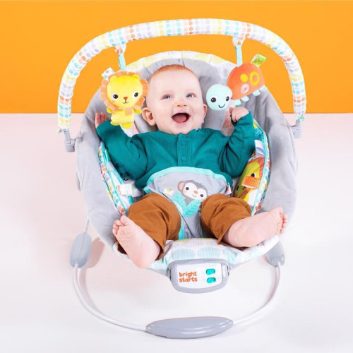 Lehátko vibrující s melodií Whimsical Wild 0 m+ do 9 kg 2019 Bright Starts