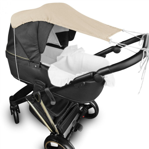 Mušelínová sluneční stříška na kočárek Nature Baby Nellys