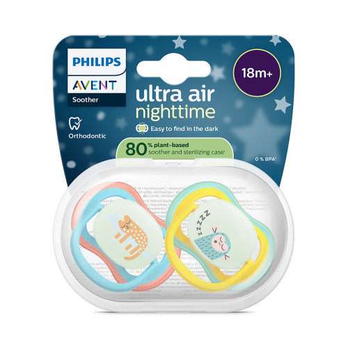 Šidítko ultra air noční 18 m+ 2 ks Philips Avent