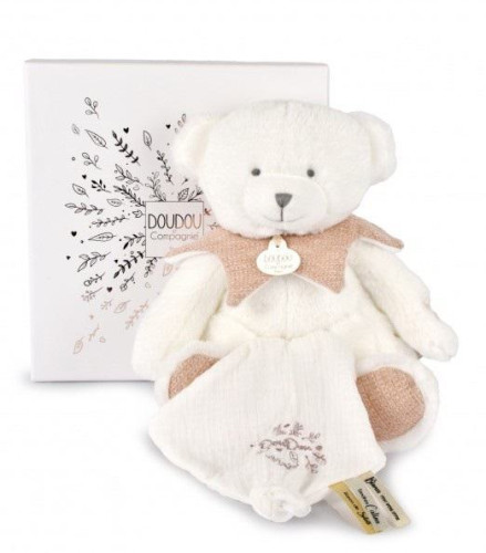 Dárková sada Plyšový medvídek s dečkou 30 cm růžový Doudou